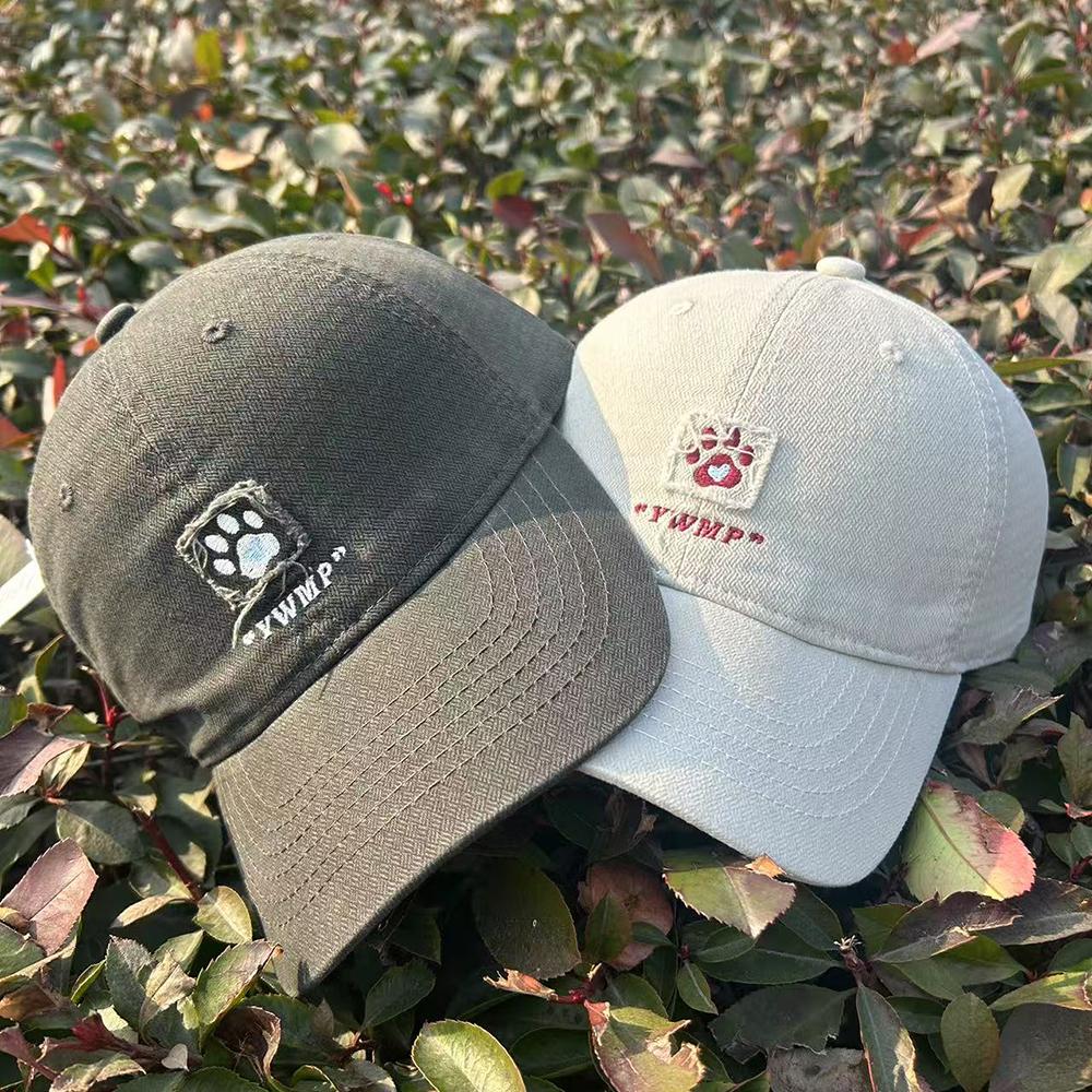Korean Dog Embroidery Baseball Cap Men And Women Brand Casual Dad Hats Outdoor Sport Sunshade Golf Sun Hat