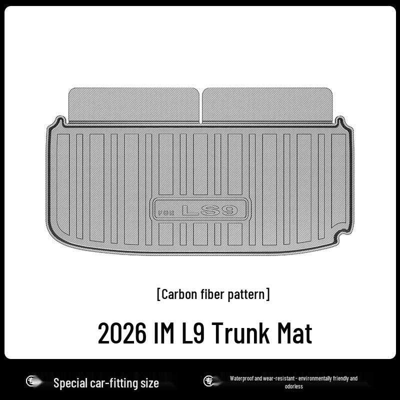 

Zhiqi LS9 3D All-Weather Floor & Backrest Mats, Carbon Fiber TPE Trunk Mat, Wear-Resistant, Fits 26-Year Model