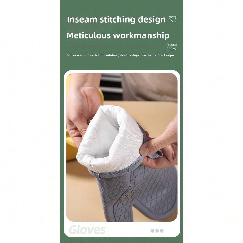 Heat-Proof Gloves Nordic Stripes Insulated Oven Baking Anti-Scalding Kitchen Supplies