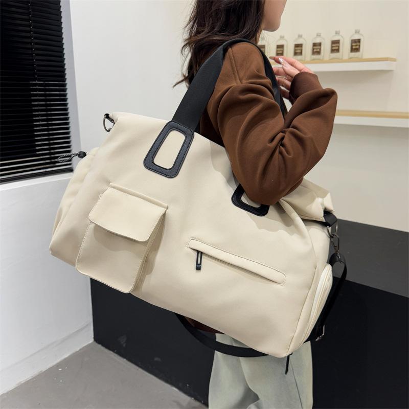 Travel bag Portable women's business trip shopping tow special bag Waterproof Oxford cloth Multifunctional pocket Dry and wet separation women's bag