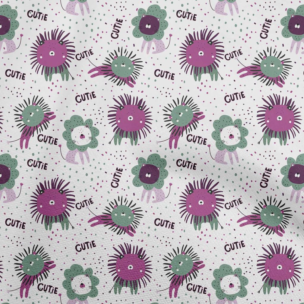 oneOone Cotton Flex Brown Fabric Kids Cutie Animal Sewing Craft Projects Fabric Prints By Yard 40 Inch