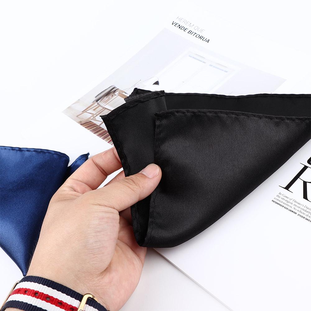 Suit Satin Plain Hanky Plain for Wedding Dress Party Solid Pocket Square Silk Hanky Handkerchief