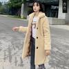 Winter new sheep shearing coat women's loose high-necked granular imitation wool fur medium and long thickened coat