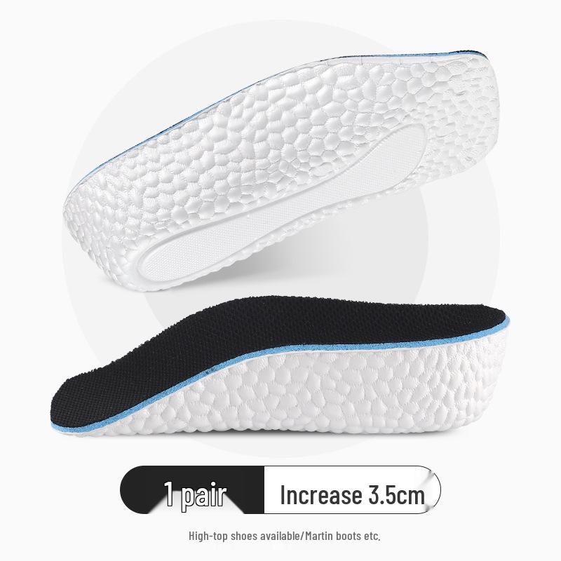 Unisex 7-Point Height-Increasing Insoles: Invisible Lift, Arch Support, Half Pads for Sneakers.