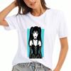 Anime Girl Wounisex's Cotton T Shirt, HighQuality Print, Durable And LongLasting, Casual And Fashionable, Cute Manga Style, Blond Hair Beauty With Tab