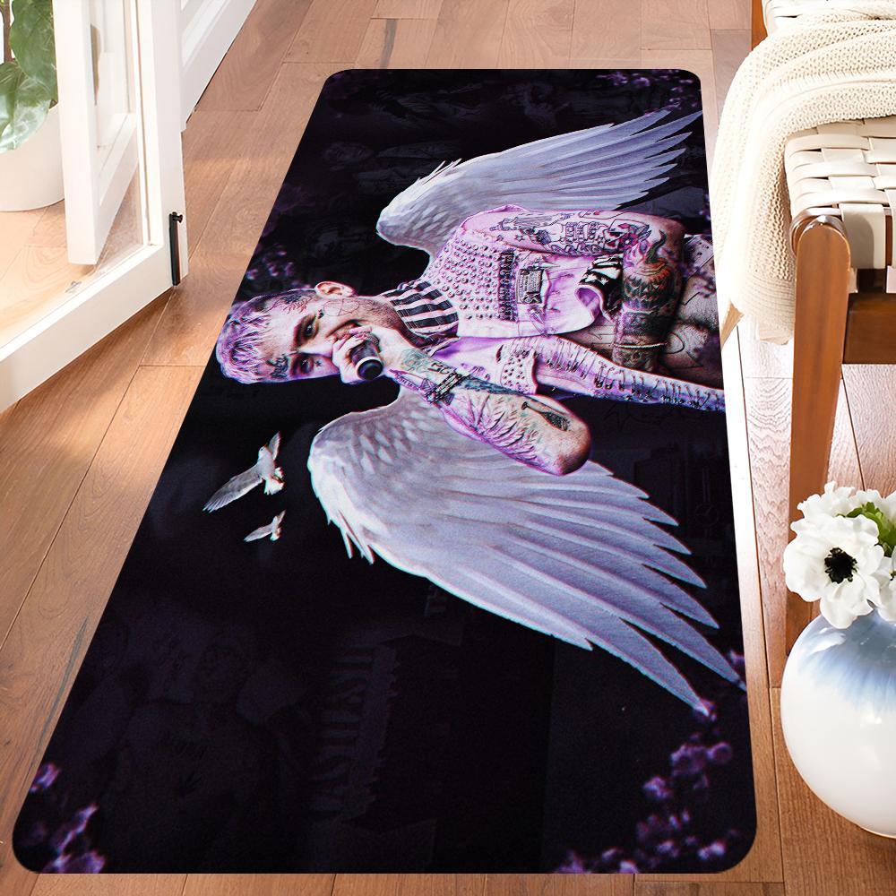 Rapper Lil P-Peep Fußmatte Rechteckig Rutschfest Zuhause Weich Badematte Vordertür Innen Außen Matte Hoteldekor Matte