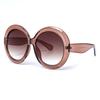 New trendy sunglasses, European and American fashion round large-frame sunglasses, street shooting personalized trendy sunglasses