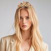 Opaska z dżetami Tiarki ślubne zdobione kryształami Korona tiara kryształowa Eleganckie akcesoria do włosów na wesele na bal