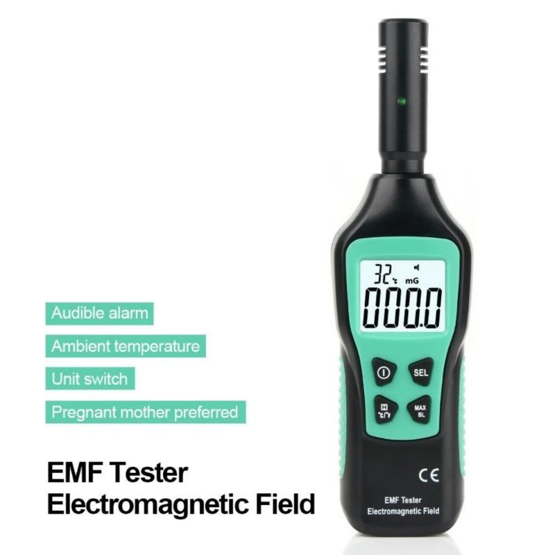 Radiation Monitor Tester with Alarm Temperature Measurement Radio Frequency Detector Electromagnetic Radiation Detector