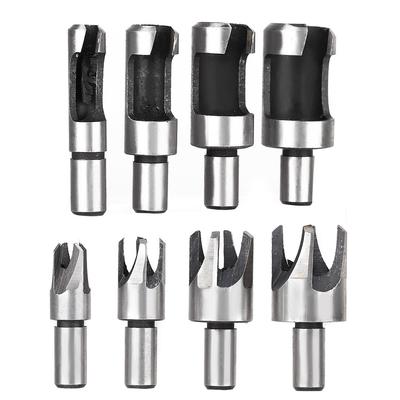 8pcs / Set Carbon Steel Wood Plug Cutter 10mm Round Shank Drill Bit Accessory