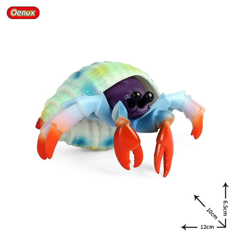 Oenux Ocean Animals Simulation Hermit Crab Nautiloidea Octopus Sea Life Model Figurines Action Figures Collection Kids Toy Gift