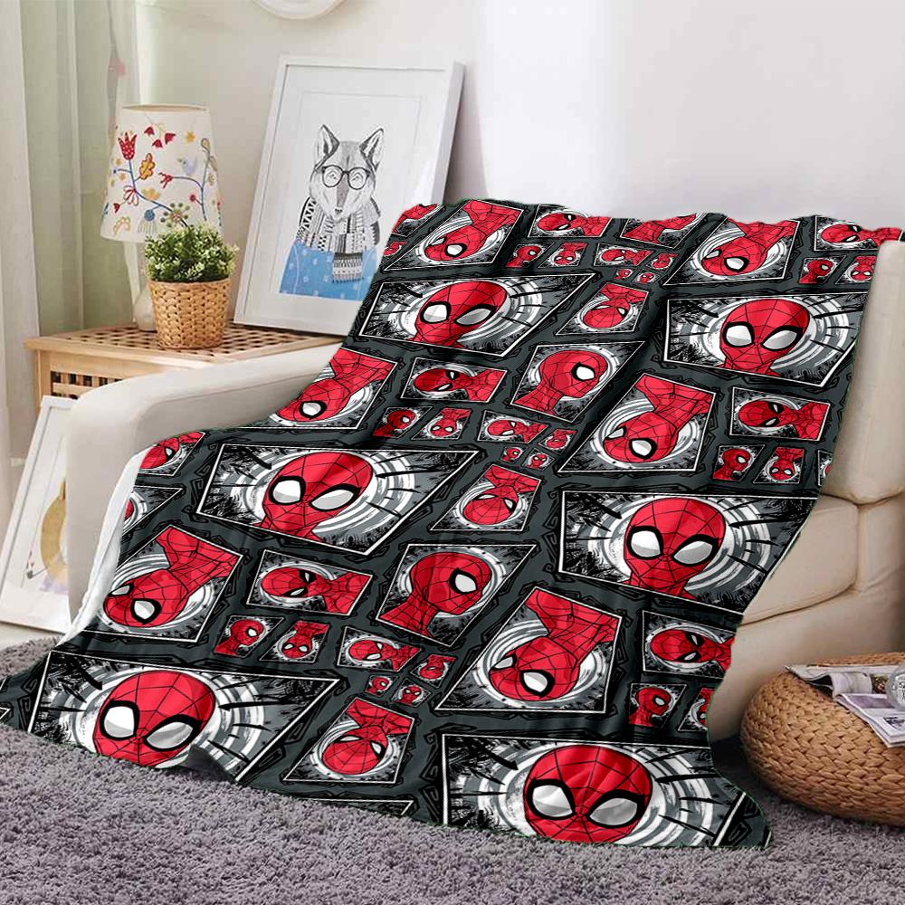 Spiderman Comic Blanket Soft Throw Blanket For Home Bedroom Bed Sofa Travel Office Solid Christmas Blanket