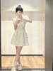 French Atmosphere Cute Fairy Coffee Break Sweet Girly Dress Women's Summer New Niche Design Trendy