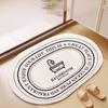 VIKAMA Cartone Animato Ovale Tappetino da Pavimento in Peluche Morbido Confortevole Tappetino per Piedi da Bagno Carino Tappeto per Zona Soggiorno Camera da Letto Cucina Decorazione Casa