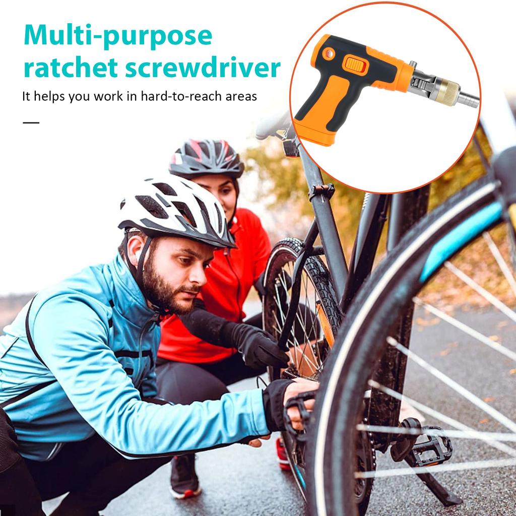 Ratcheting Screwdriver Set with Adjustable Handle 45° 90° 180° Foldable 16 in 1 Multi Screwdriver Set Ratcheting Screw Driver