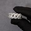 ZAKOL New Trendy copper Color Chain Open Ring For Women Micro-Intact Zircon Wedding Anniversary Gift Zircon