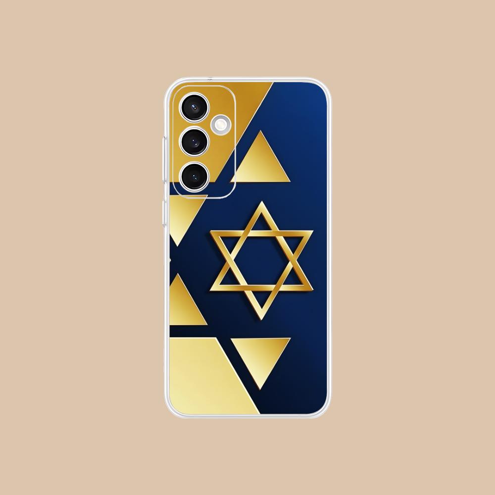 

Jewish David Star Mobile Cell Phone Case for Samsung Galaxy S25 S24 S23 S22 S21Plus FE Ultra Clear Colorful Cover Cover Pretty Galaxy S23