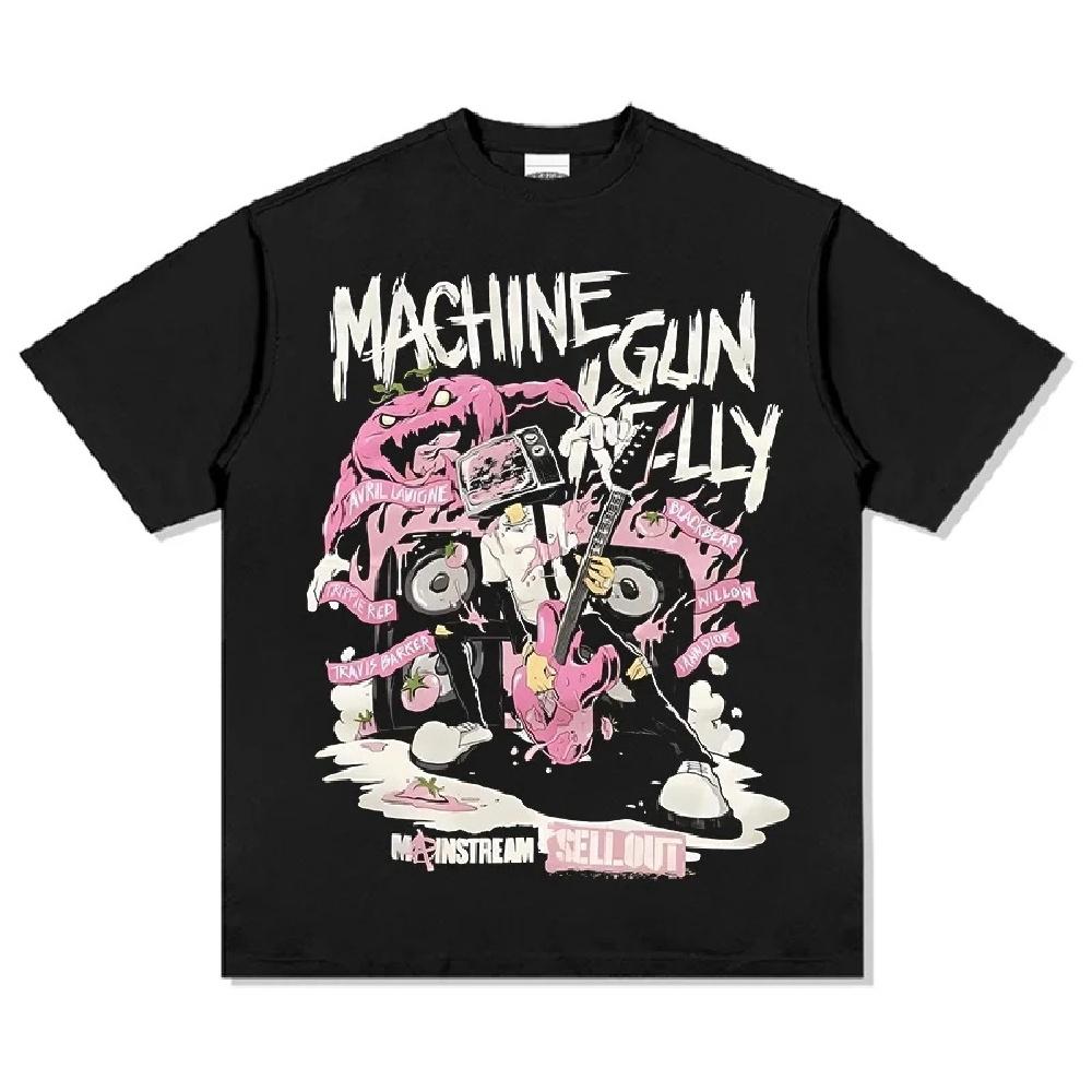 2025 MGK Machine Gun Kelly Tričko Unisex Dámské Fanoušci Nezbytné Krátký Rukáv Módní Tričko Klasické Retro Vintage Streetwear1