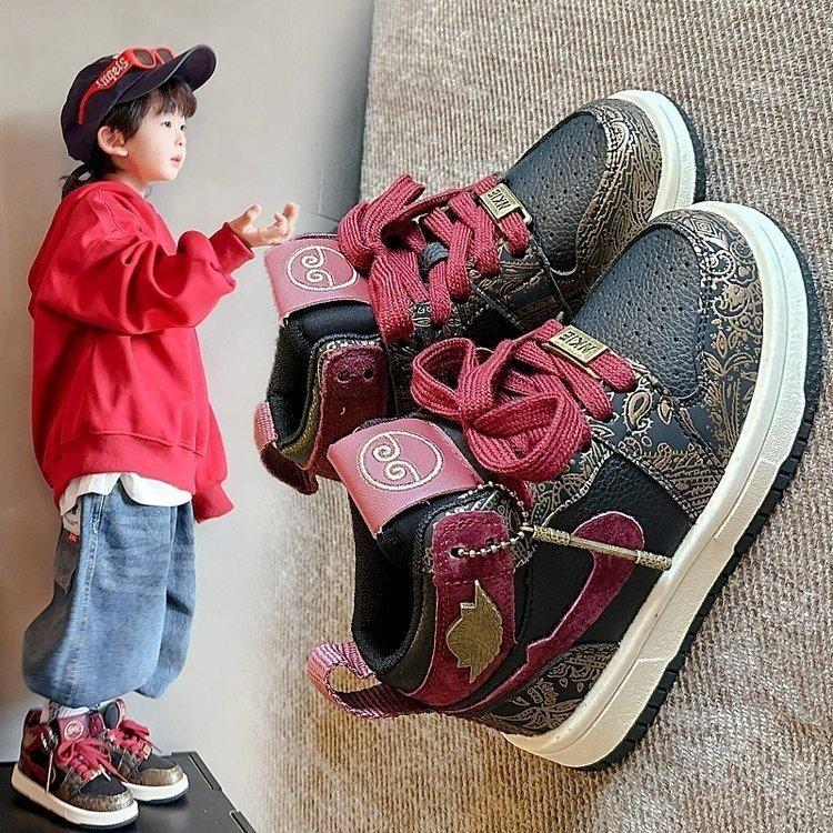 

Black Myth Wukong Ботинки на высокой подошве для мальчиков Весна и осень 2025 Детские кроссовки Флис Зима Две хлопковые Студенческие 32-37 hand 6 pairs