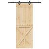 VidaXL Sliding Door and Hardware Kit 85x210 Cm Solid Pine 3332774