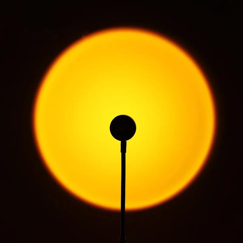 1-3PCS LED Sunset Lamp Nightlights USB Projector Birthday Party Decoration Mood Lights For Bedroom Living Room Wall Photography