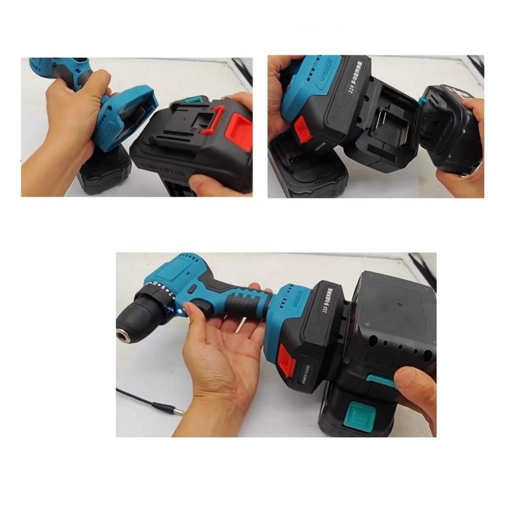 For Makita Lithium Batteries Battery Adapter Converter 2 in 1 Battery Converter for Makita Impact Drill Wrench Screwdrivers