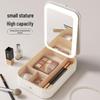 Portable Rechargeable Lighted Makeup Storage Box - Lightweight with Large Capacity