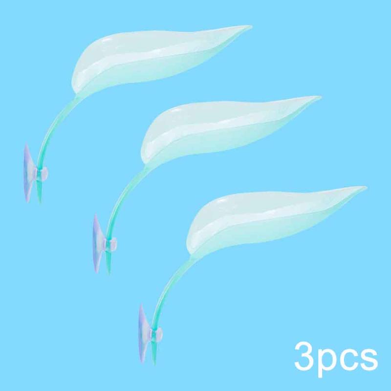 

Лист-присоска для середовища проживання жаб Тераса для відпочинку та обігріву рептилій Аксесуари для акваріума Симульоване листя для геконів Жабячий акваріум 3pcs світло-синій колір