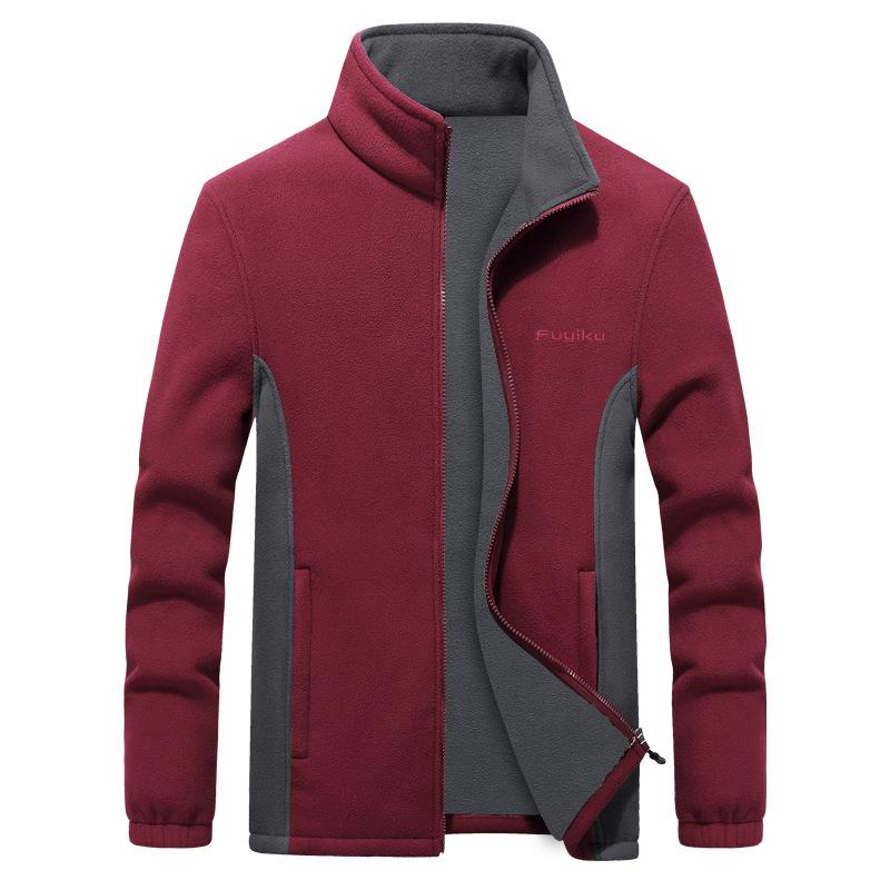 

Мужские флисовые куртки Softshell больших размеров, мужские теплые толстовки, термопальто, ветровки, спортивная одежда M красный