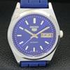 AUTOMATIC VINTAGE SEIKO 5 REFURBISHED JAPAN MENS BLUE COLOR DIAL WATCH a440660-4 Sk-a440660