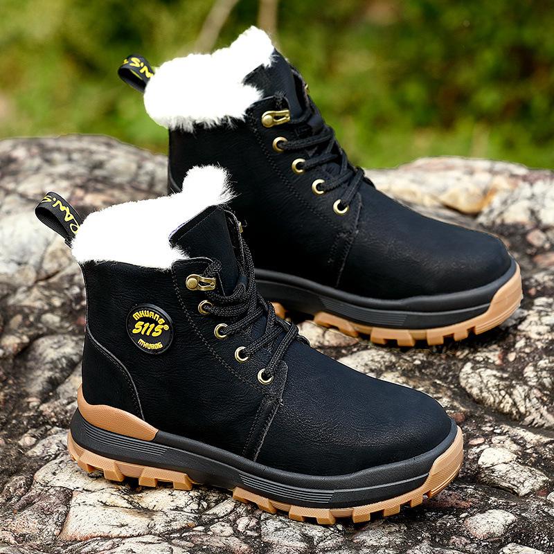 

Северо-Восток -40° Мужские зимние шерстяные нескользящие ботинки для снега с бархатом для экстремальных холодов 42