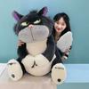 Lucifer Doll Cat Plush Toy Funny Big Face Cat Doll Sofa Throw Pillow