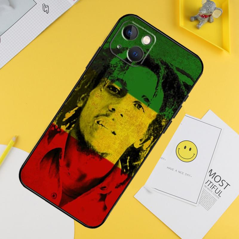 Bob Marley Singer Phone Case For iPhone 15 Pro 16 Pro 13 12 Mini 11 14 Pro Max XR 16 15 Plus 16e Cover Coque