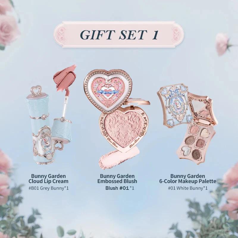 Flowers Knows Bunny Garden Collection Set Regalo Palette Ombretti Trucco Rossetto Opaco Vellutato Crema Labbra Blush De Maquillaje