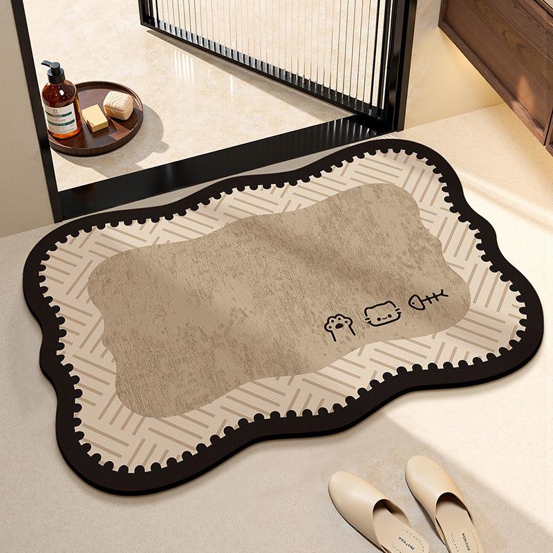 

Cartoon Diatom Mud Absorbent Quick-Dry Bathroom Mat – Anti-Slip Toilet & Washroom Carpet 40x60cm (Upgraded Diatom Mud)