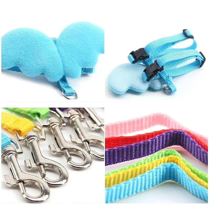 Engelsflügel Haustier Kaninchen Geschirr und Leine Niedliches Katzen Hasen Zubehör Personalisierte Hamster Kleidung für Kleintiere