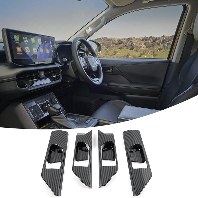 ABS Carbon Fiber For Toyota Hilux 2026+ Interior Accessories Door Handle Window Rises Switch Cover Gear Box Shift Panle Cover