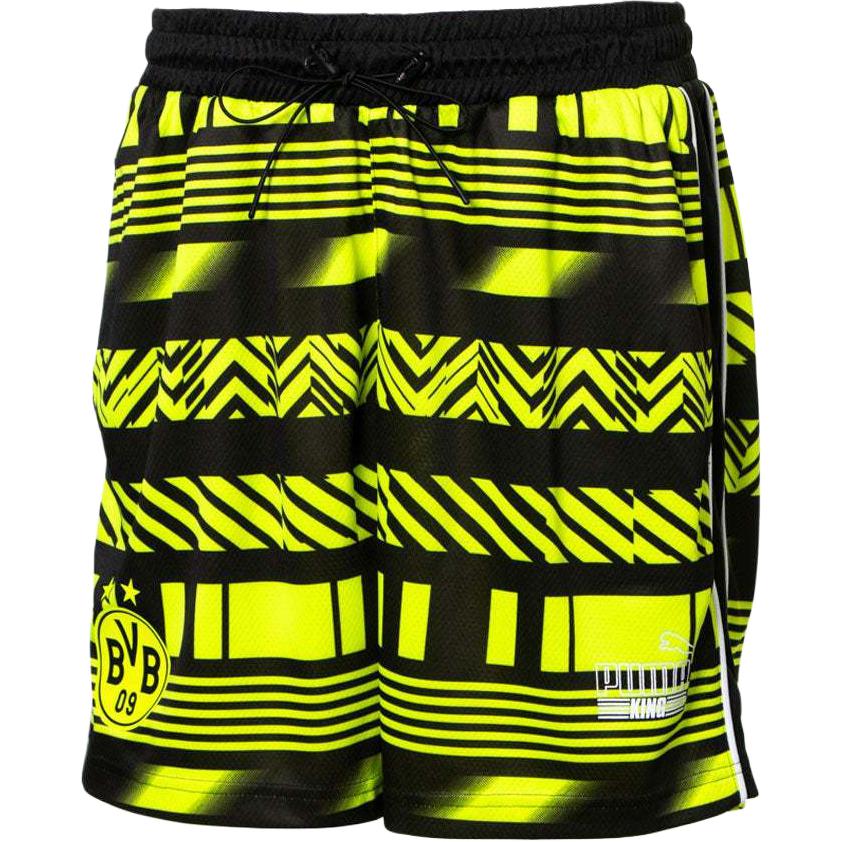

Puma Bvb Fashion Versatile Sports Casual Shorts Men Shorts Black Green 765050-05 M