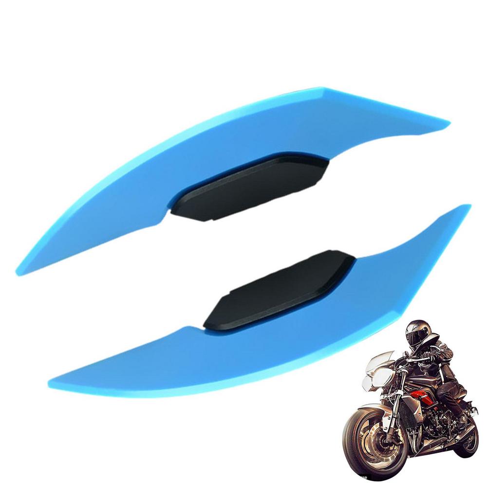 

Передний спойлер мотоцикла, боковые обтекатели, крылышки, углеродное волокно, фиксированное ветровое крыло, аэродинамический спойлер для улучшения устойчивости и небесно-голубой