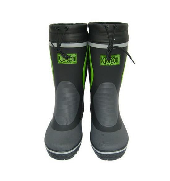 H013 Bottes de Pluie Mi-Tige pour Homme Doublées de Velours en Caoutchouc pour la Pêche et l'Extérieur - Style Japonais et Coréen