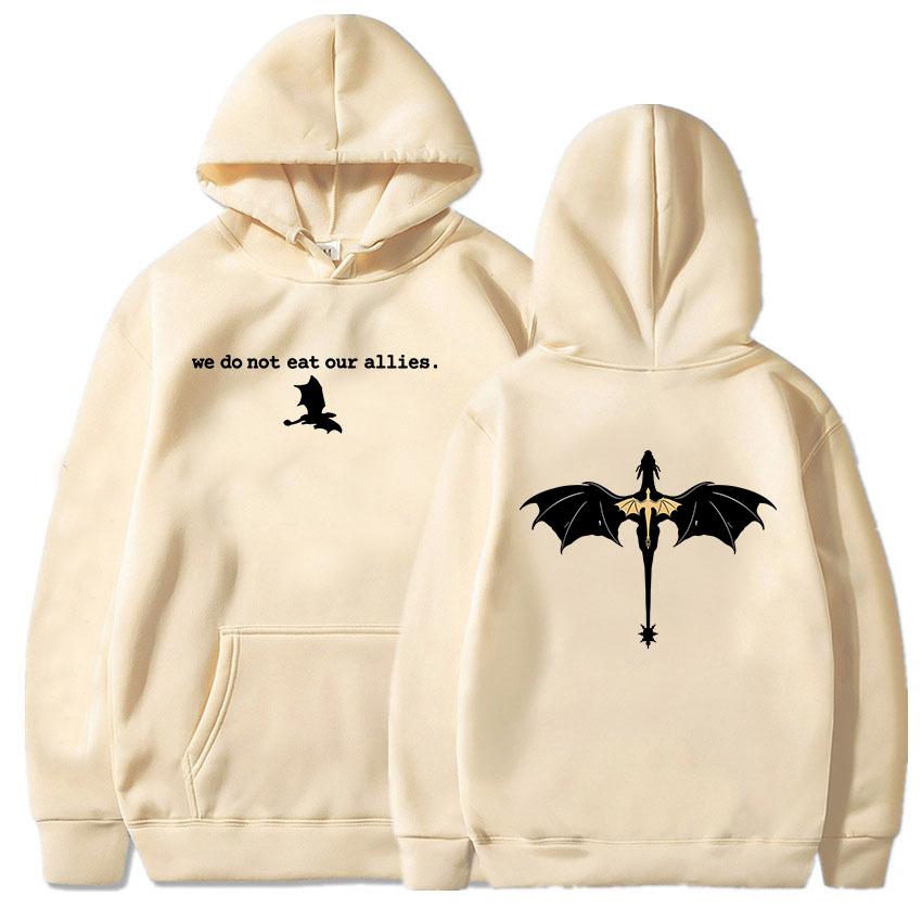 We Do Not Eat Our Allies Dragon Hoodies Onyx Storm Book Graphic Sweatshirts Roupas Femininas Long Sleeve Women Tops