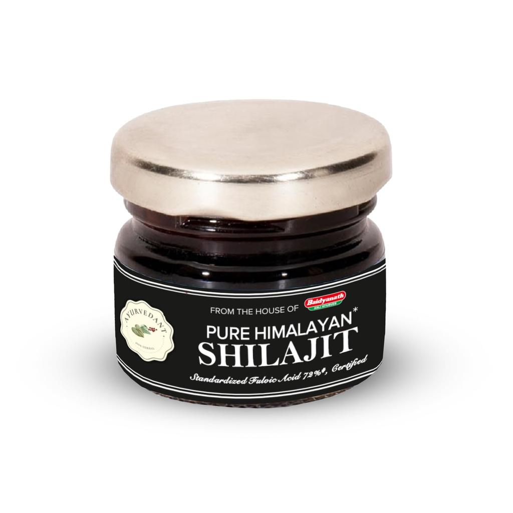 Baidyanath Ayurvedant Pure Himalayan Shilajit Resin 20g Certified for Stamina Boost and Energy Support