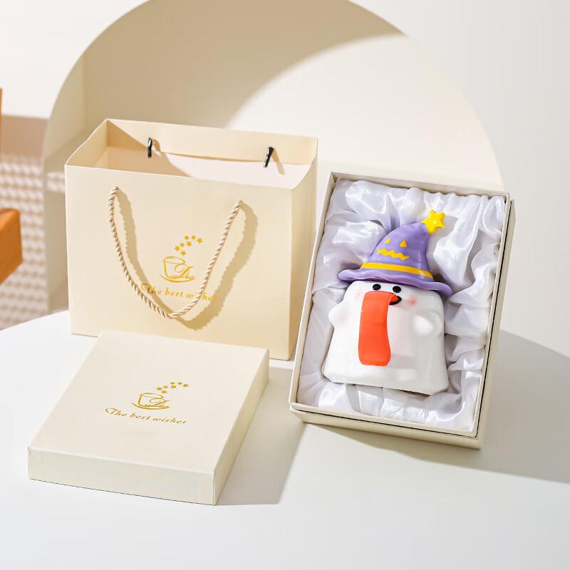 Halloween Ghost Ceramic Coffee Mug with Lid