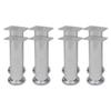 VidaXL Pieds ronds de canapé 8 pcs Chrome 180 mm