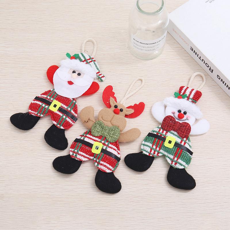 Christmas Plush Doll Pendants Decorations Santa Claus Snowman Deer Xmas Tree Hanging Ornaments Christmas New Year Home Decor