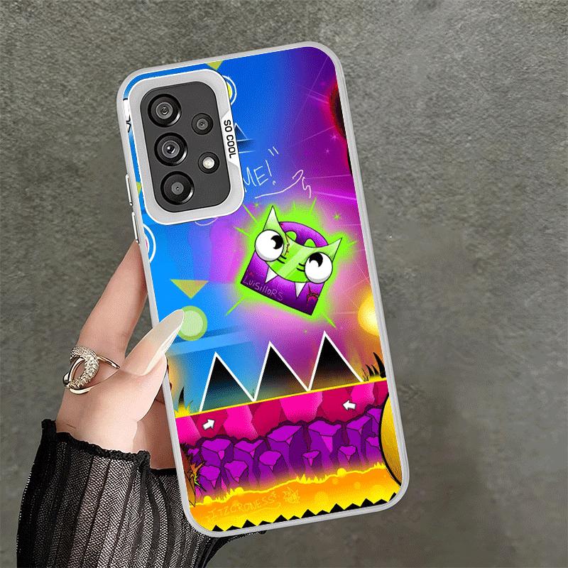 Geometry Dash Game Soft Phone Case for Samsung A17 A16 A15 A14 A13 A57 A56 A55 A54 A53 A37 A36 A35 A34 A33 A26 A25 A24 A23 A52