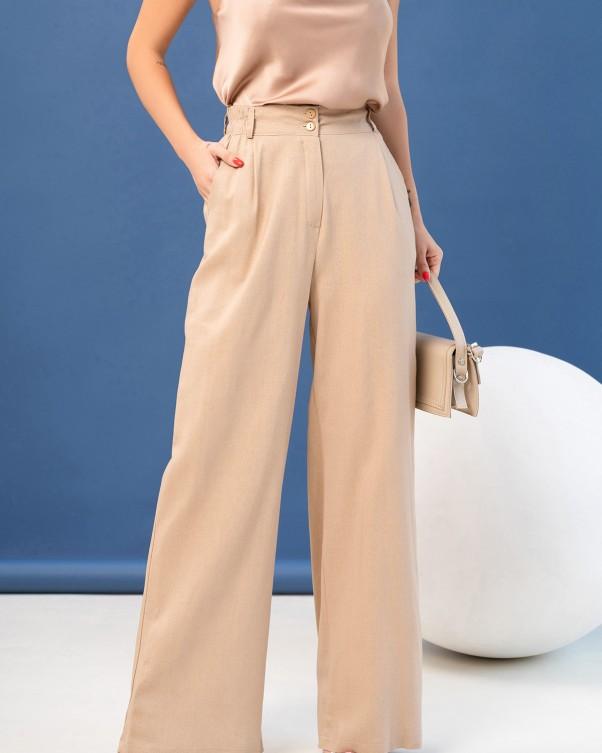 Pantaloni a gamba larga in cotone ISSA Plus