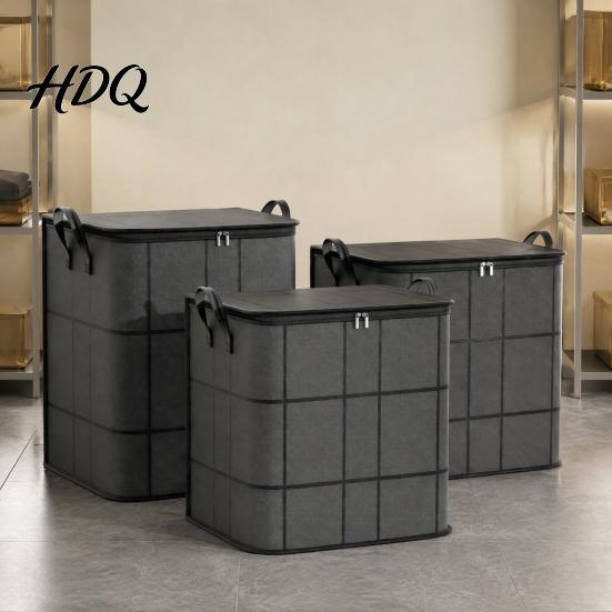 Travel Packing Organizers Moving Storage Bags with Reinforced Handles, Foldable Non-woven Fabric Organizer, Home Supplies Large Capacity Totes