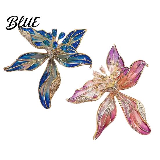 Brooch for Hats Peony Flower Pin Women Enamel Floral Lapel
