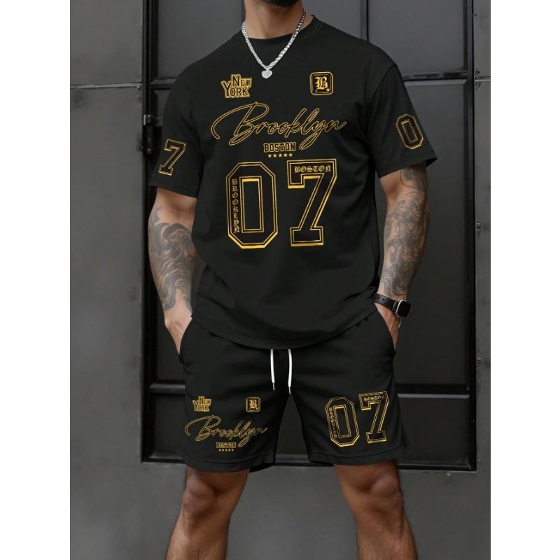 

2026 Summer New Men s Suit with Digital Print Breathable Lightweight Comfortable and Sporty Men s Clothing S